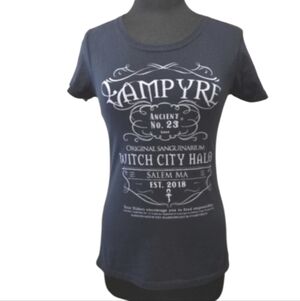 Dark Alchemy Vampyre Salem Tee Large Slim V-neck Goth Girlie Short Slv T-Shirt